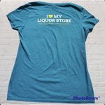 Gildan HAZEL'S Liquor Store Colorado‎ T-Shirt Women's Large V-Neck Teal Photo 1
