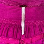 Free People Women’s Size M Pink Oversized Keepin On Tie Sleeve Tee T-Shirt Photo 5