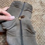 Jessica Simpson Sesley Gray Suede Leather Fringe Heeled Ankle Bootie SZ 10 Comfy Photo 12