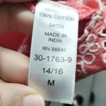 Woman Within  Size 14/16 Salmon Pink Embroidered Floral Popover Tunic Top Photo 5