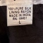 Vintage In Fashions Silk Sequin Party Top Gold Blue Beaded Blouse Size Large Photo 7