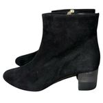 Calvin Klein Womens Size 41 10 Black Suede Lucite Block Heel Ankle Booties Boots Photo 4