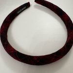Plaid Headband in Red and Black Photo 1