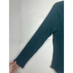 Lee  Women’s XL Teal Long Sleeve Henley Shirt Button Front Photo 1