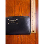 Kate Spade  Black Pebbled Leather Zip Around Continental Wallet EUC‎ Photo 8