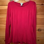 Carmen Marc Valvo Red Relaxed Blouse size M Photo 0