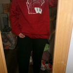 Under Armour Red Wisconsin Sweatshirt Hooded Photo 0