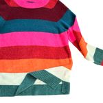 Lane Bryant Plus Size Striped Sweater 14/16 Multicolor Crewneck Holiday Knit Photo 5