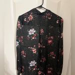 Laundry by Shelli Segal Black Floral Long Sleeve Top Photo 2