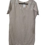 lungo l'arno linen sequin top dress Made in Italy  Size Medium Photo 1