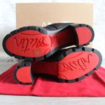 Christian Louboutin Black Cream Pole Chic 70mm Shearling Heeled Ankle Boot Photo 9