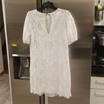 💕Samsøe Samsøe💕 Juni Eyelet Lace Shift Dress ~ Bright White Medium Photo 12