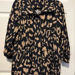 Chico's  Black and Tan Animal Print Jacket Photo 0