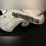 Vintage 90s Big Silky Hair Bow Barrette Clip Ribbon Goodys Oversized White Photo 4