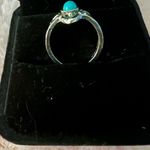Beautiful Stainless Steel Bohemian Faux Turquoise and Silver Ring Size 7 Blue Photo 1