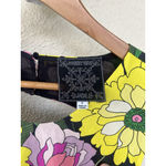 Johnny Was  Black Floral Cassia Cotton Maxi Dress L Vibrant Garden Tea Party Flow Photo 6