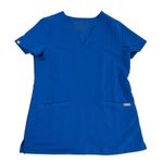 FIGS  Catarina One-Pocket Scrub Top Women's XS Royal‎ Blue V-Neck Short Sleeve Photo 0