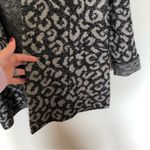 Anthropologie Michael Stars Classic Jacket Leopard Cardigan Sweater Grey XS Photo 3