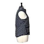 Cambridge Dry Goods Vest Quilted Zip Flap Pockets Blue Stripe Women’s Size XL Photo 2