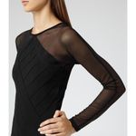 Reiss NWT Calo Mesh Sleeve Stretch Bodycon Black Dress Women's Size 2 Photo 1