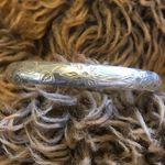 Vintage Italy sterling silver diamond cut bangle Photo 5