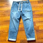 Judy Blue  Jeans Clearwater Joggers High Waist Medium Wash Drawstring size 13/31 Photo 3