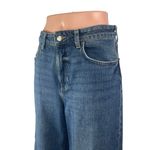H&M Women's Blue High Waisted Y2k Medium Wash Wide Leg Baggy Denim Jeans Size 6 Photo 2