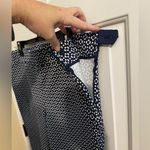 Talbots  New Chatham Stretch Ankle Pants Geo Flower Navy Blue Size 16 Photo 12