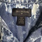 True Religion Georgia Chambray Button Down Dress Women's Blue White Small Petite Photo 6