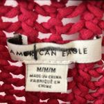 American Eagle : Raspberry Open-Knit Sweater- Granny style- long, baggy-size M Photo 1