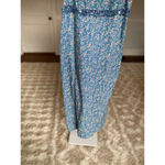 Cherokee Vintage  Cotton Cottagecore Dress Midi Ditsy Floral Blue Romantic Spring Photo 4