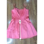 PATOU Pink Cotton Blend Satin Mini Dress FR 44 Cutout Waist Cocktail Party Dress Size undefined Photo 4