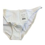 ANDIE NWT  Swim Demi Moore The Tropez Bottom Mid Rise Med Coverage L White #2981 Photo 3
