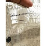 Lovers + Friends White Shorts Red & Blue Stripes Trim Smocked Waist Casual Sz L Photo 2