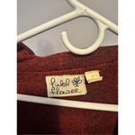 Anthropologie SMALL Field Flower Buffalo Plaid Cardigan Sweater Coat Jacket Red Photo 2