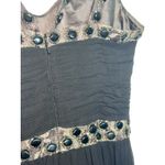 NWT Mandalay Black Gold Silk Beaded Cutout Maxi Long Evening Gown Dress Womens 8 Photo 6