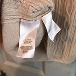 Evan Picone  Cream Cable Knit Rayon Nylon XL Scoop Neck Short Sleeve Sweater Top Photo 1