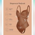 Popilush Leather Corset Bodysuit for Women Shape Photo 5