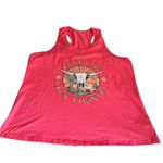 Womens Country Tank Top Pink Marlboro Style Flowy Racerback Skull Western 2XL Size undefined Photo 1