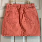 Billabong Women's 4 Waist 27 Pink Salmon Dusty Denim Jean Distressed Mini Skirt Photo 2