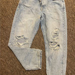 Free People We the free high waisted Distressed Light Blue Jeans size 30 Y2K baggy Photo 0