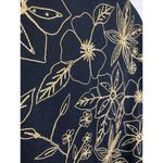 New Direction Vintage Jacket Size Medium Embroidered Button Up Black Gold Floral Photo 5