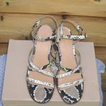 Madewell  Womens Size 8 Snake Heeled Sandal Shoes Photo 3