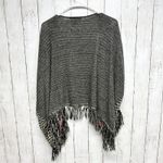 Say What? Cardigan Women One Size Fits All Aztec Fringe Trim Open Front Poncho Photo 4