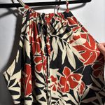 Nani Hawaii Orange Tropical Floral Maxi Dress Sz S Sleeveless Resortwear Aloha Photo 2