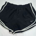 Nike Dri Fit Tempo Shorts Womens Medium Black White Trim Brief Lined Running B Photo 0