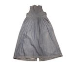 Jane Ashley Vintage Christmas Holiday Party Dress Denim Embroidered Santa Tree Sz Petite Med Photo 1