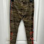 Johnny Was 1008  Emboridered Camo Leggings Size Small Color Brown Green Photo 3