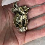 Vintage frosted penguin TC brand brooch. Black Photo 2