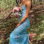 Windsor Prom Dress Blue Sequin Photo 0